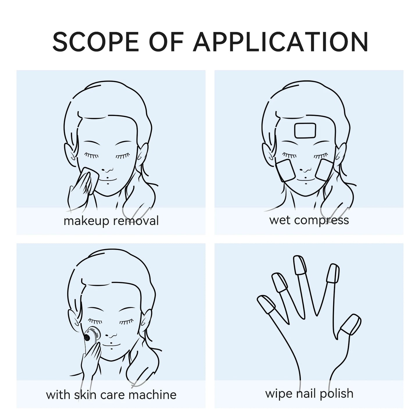 Lumiere Premium Facial Cotton Pads - K-Beauty Skincare Essential 150pk