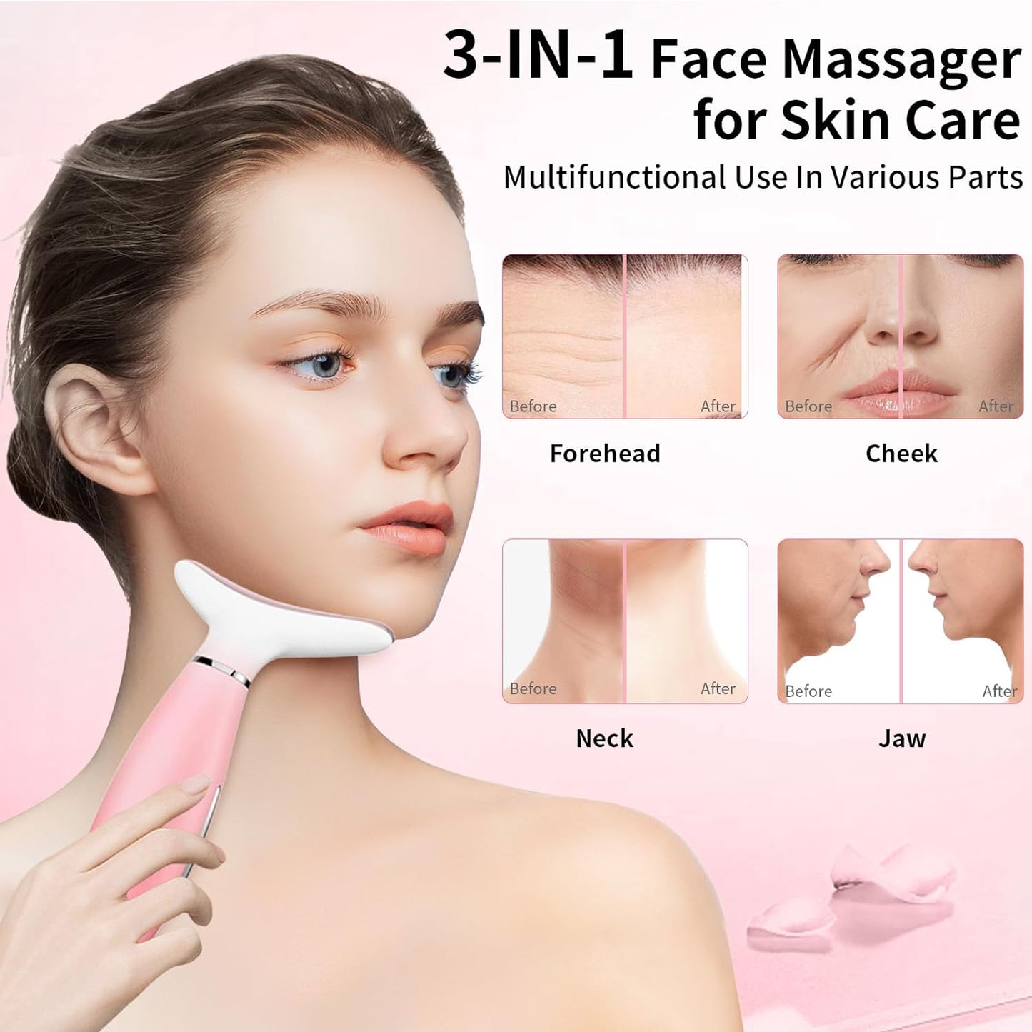 Lumière 3-in-1 Neck & Face Massager - Thermal Vibration Sculpting Tool