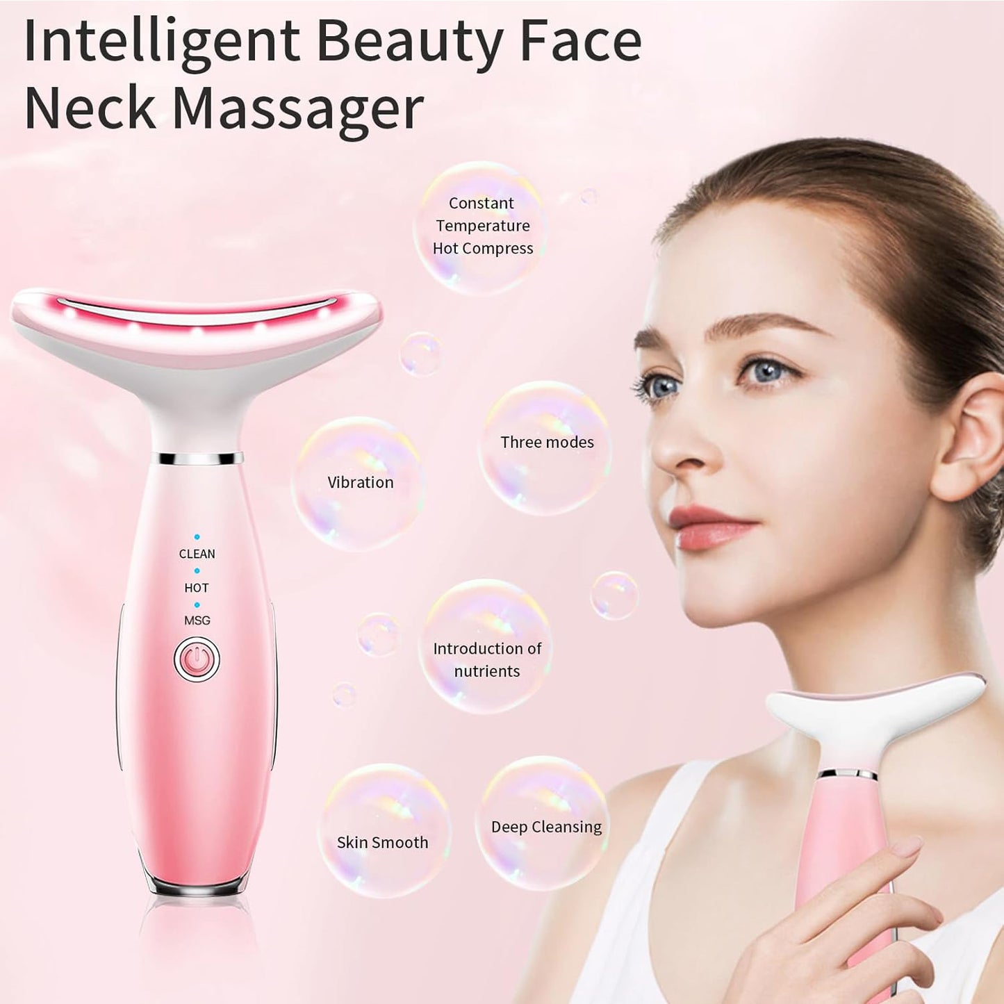 Lumière 3-in-1 Neck & Face Massager - Thermal Vibration Sculpting Tool