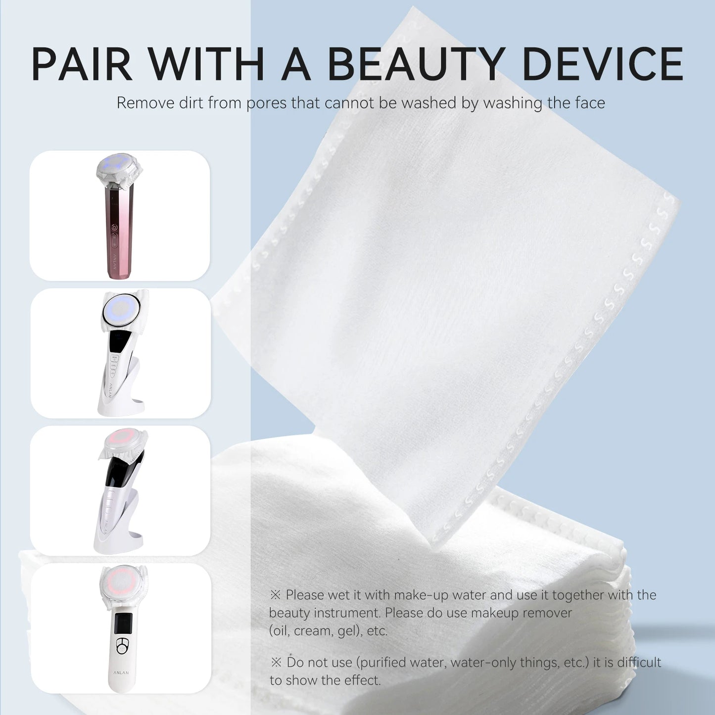 Lumiere Premium Facial Cotton Pads - K-Beauty Skincare Essential 150pk