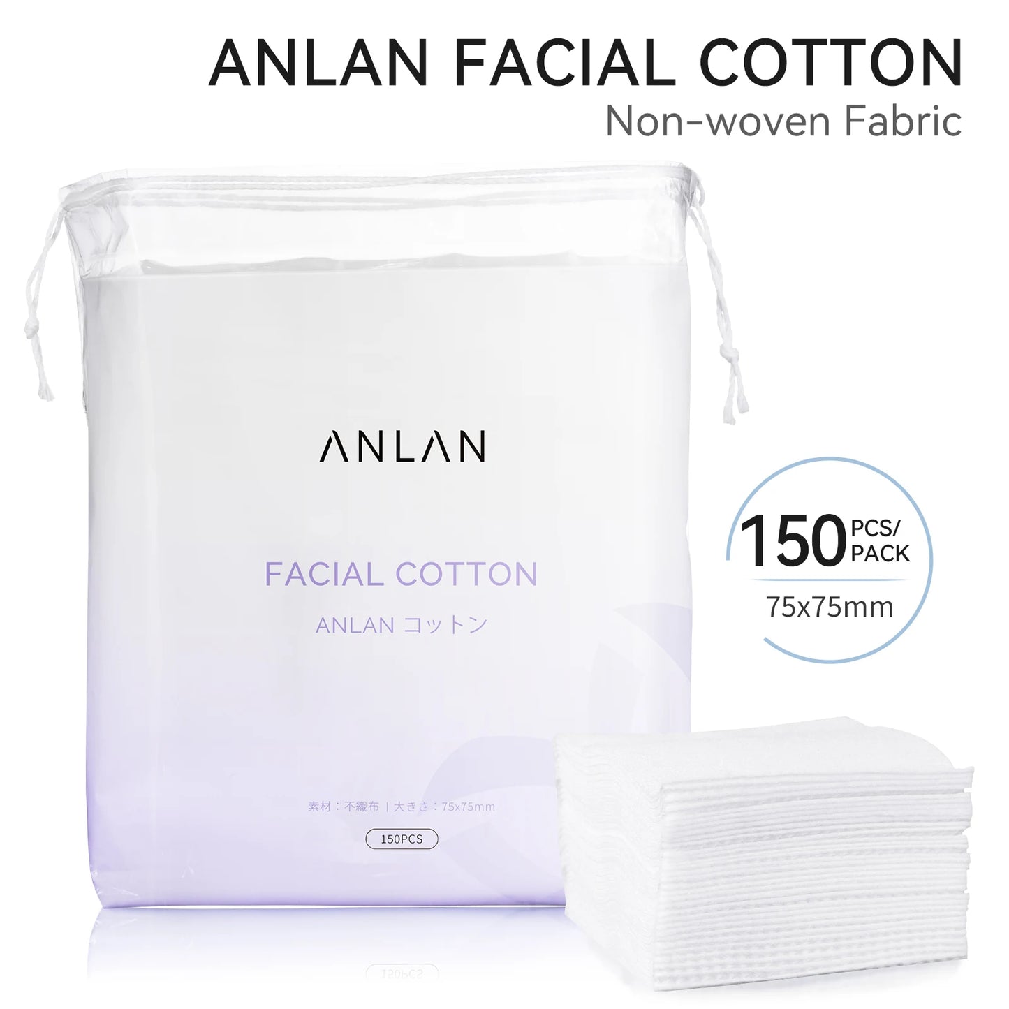 Lumiere Premium Facial Cotton Pads - K-Beauty Skincare Essential 150pk